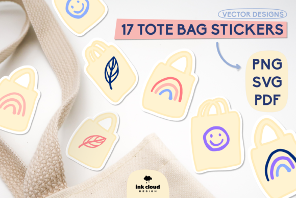 Download Tote Bag Rainbow Nature Stickers Design - Nature stickers Collection