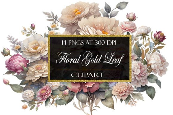 Download Floral Gold Leaf Clipart - Gold leaf Collection