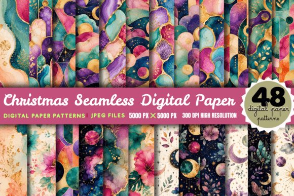 Download Purple Aqua Junk Journal Digital Papers - Digital Collection