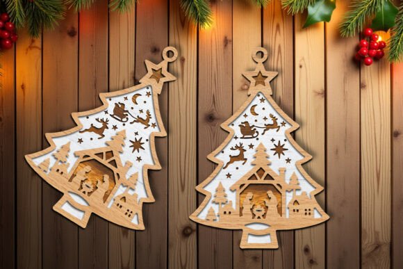 Download Laser Cut Christmas Tree Ornaments SVG - Christmas tree ornaments Collection