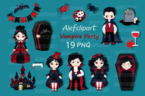 Download Vampire Party Digital Clip Art - Digital Collection