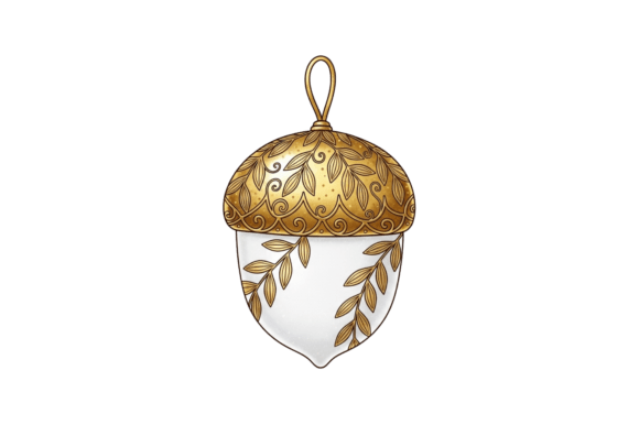 Download An Acorn Ornament with Gold Leaf - Gold leaf Collection