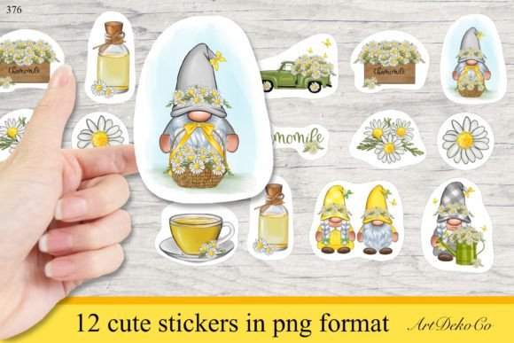 Download Chamomile Printable Digital Stickers - Digital Collection