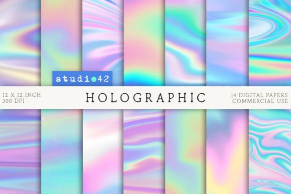 Download Holographic Digital Paper Pack - Digital Collection